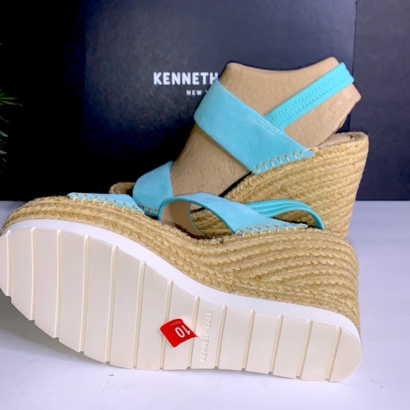 Kenneth Cole Womens Oliva Simple EVA Suede Wedge Sandals - Picture 8 of 10